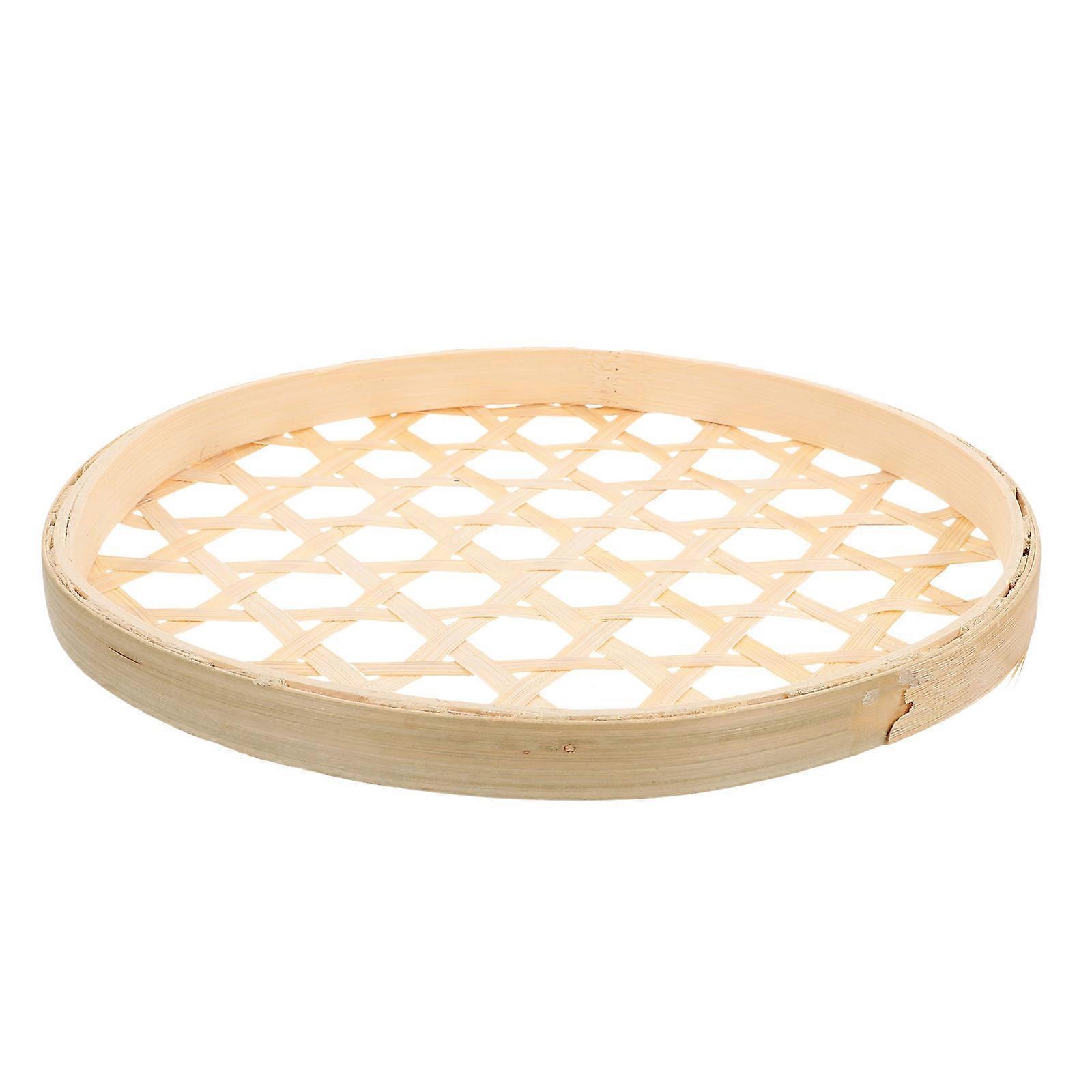 Bamboo Boho Wall Basket Decor Woven Round Basket 5Pcs for Decorating