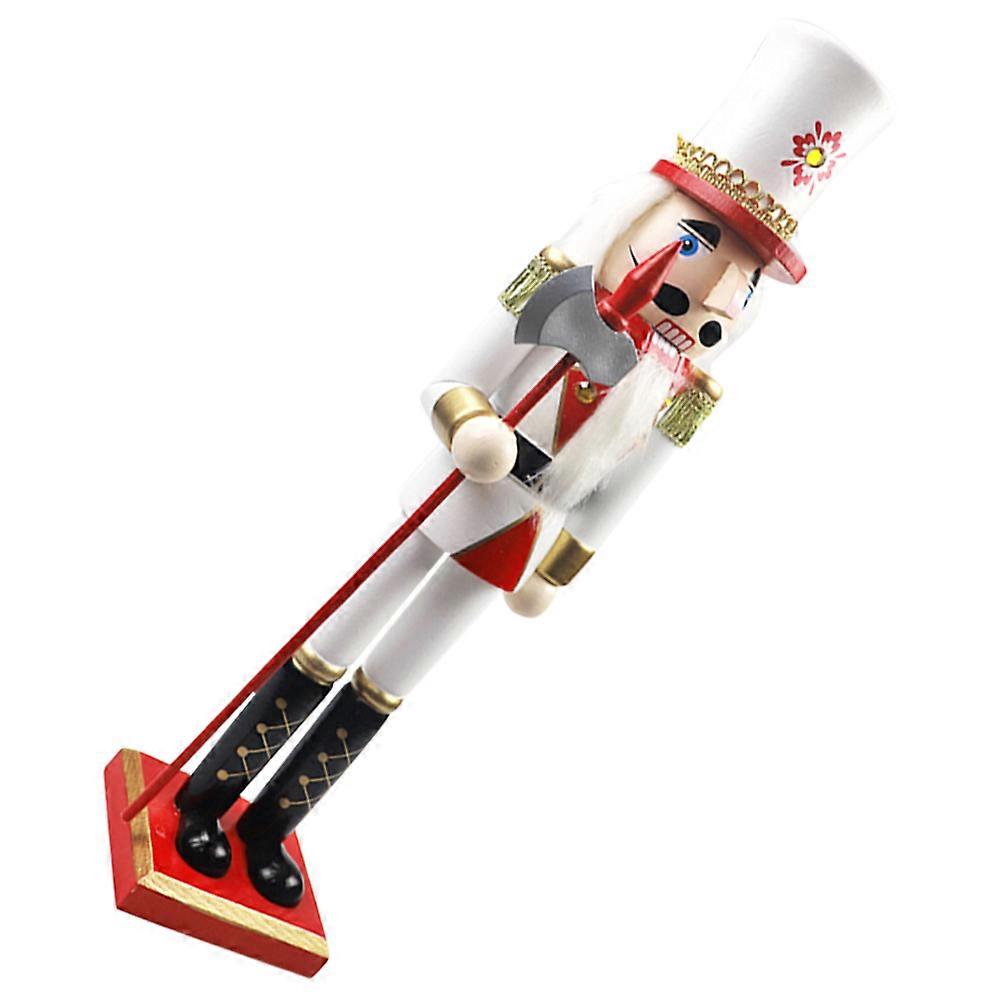 Wooden Nutcracker Christmas Puppet for Festive Desk Decor