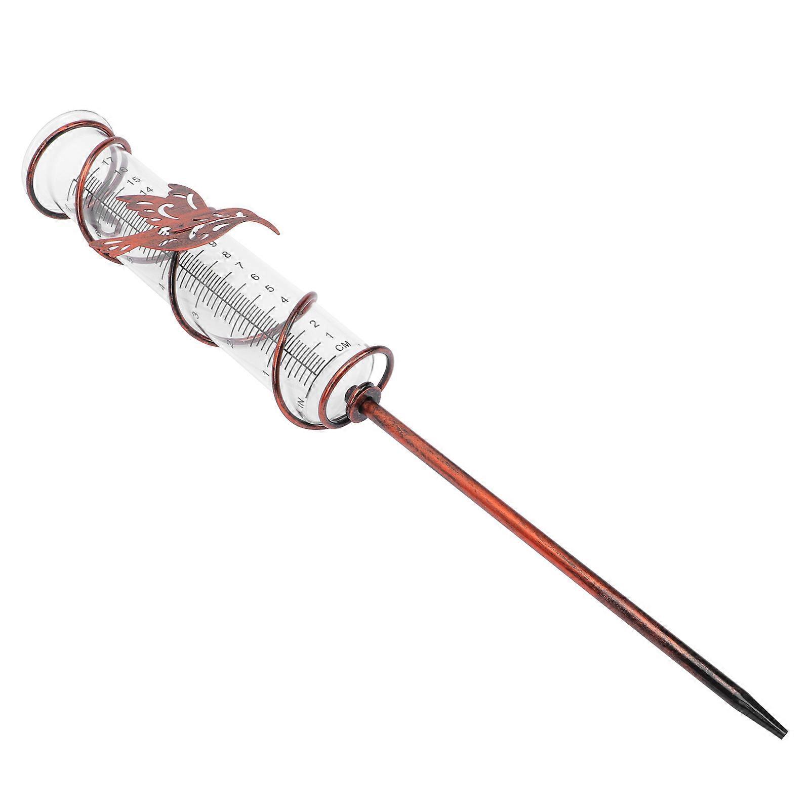 Precision Rain Gauge Glass Tube Rainfall Measuring Tool 2Pcs