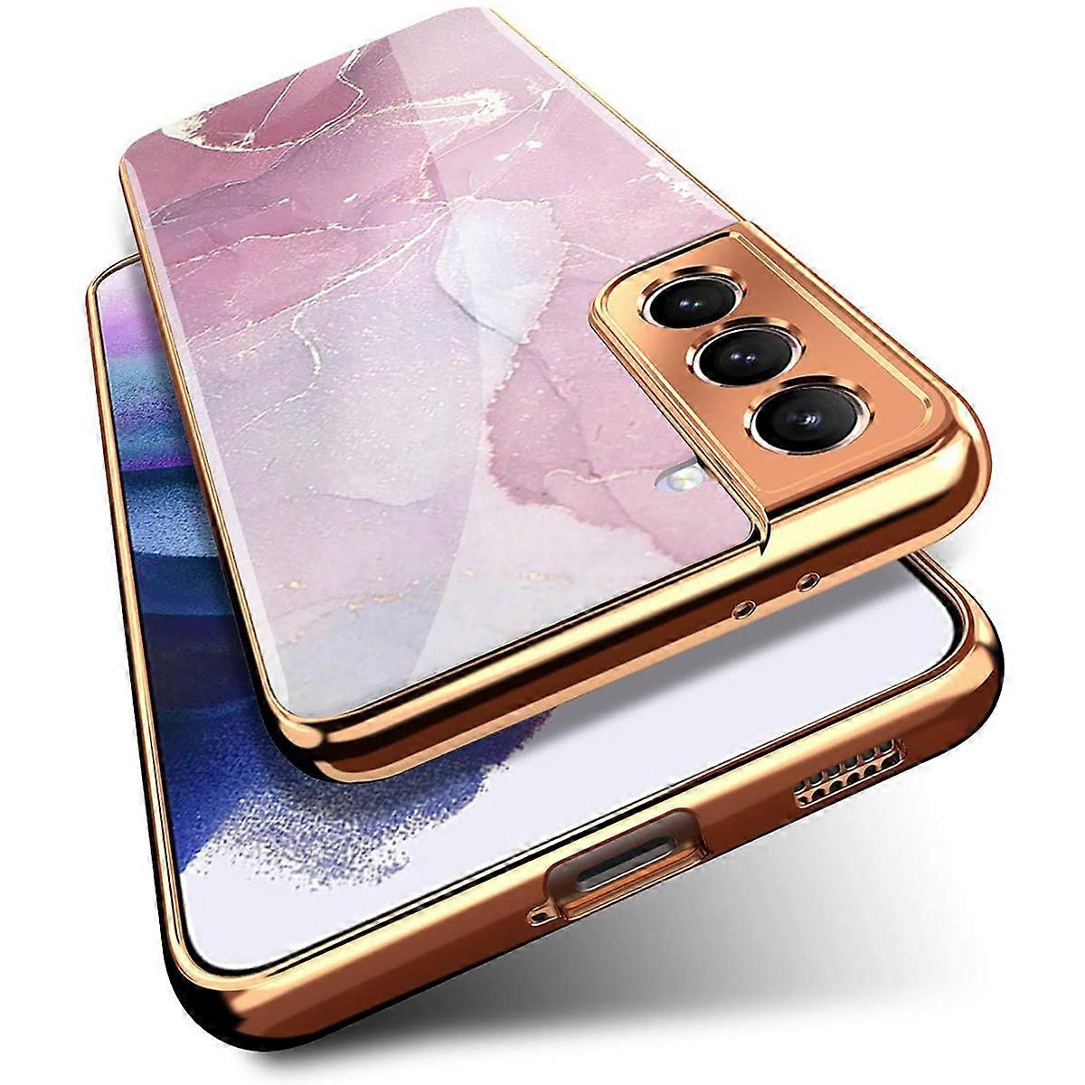 Glass Phone Cover Marble Pattern Case for Plus 5G Protection