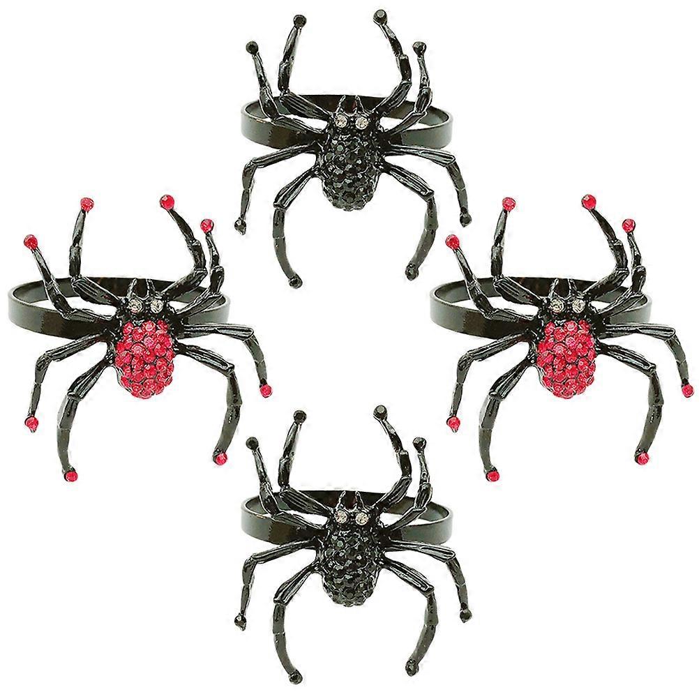 Spider Shape Halloween Napkin Rings for Table Use Pack of 8Pcs