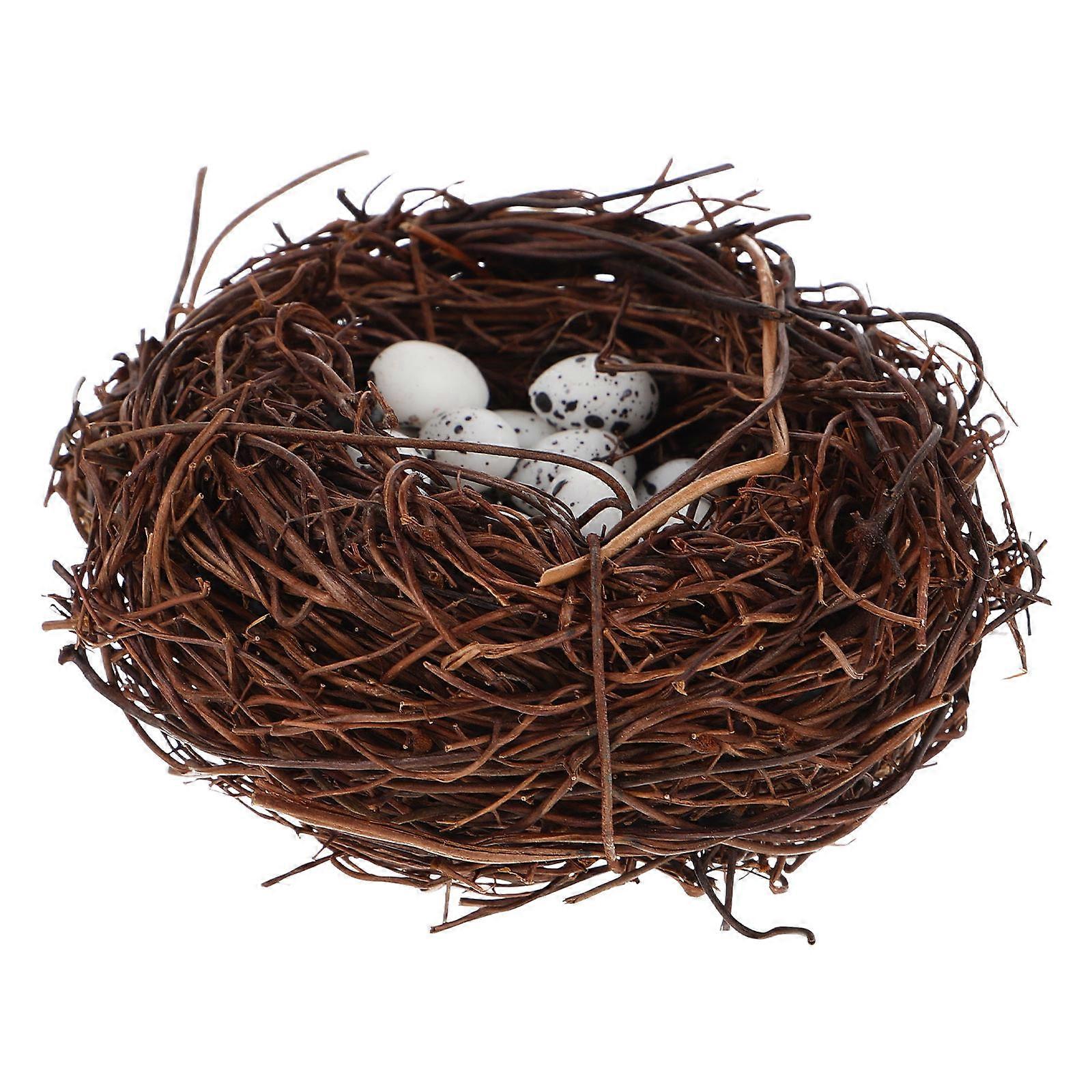 Artificial Birds Nest Natural Rattan Birdhouse for Garden Use 3Pcs