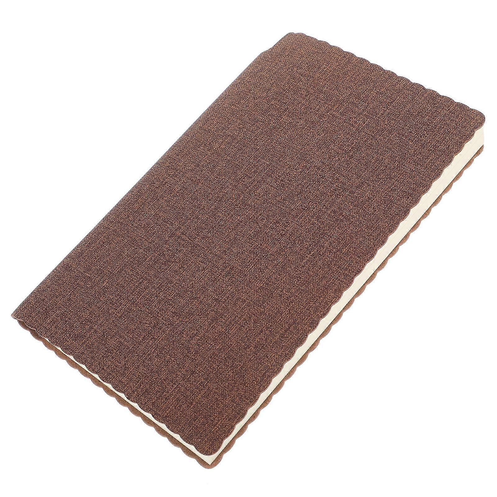 Pocket Notepad Brown PU Notebook for Office Use 4Pcs Set