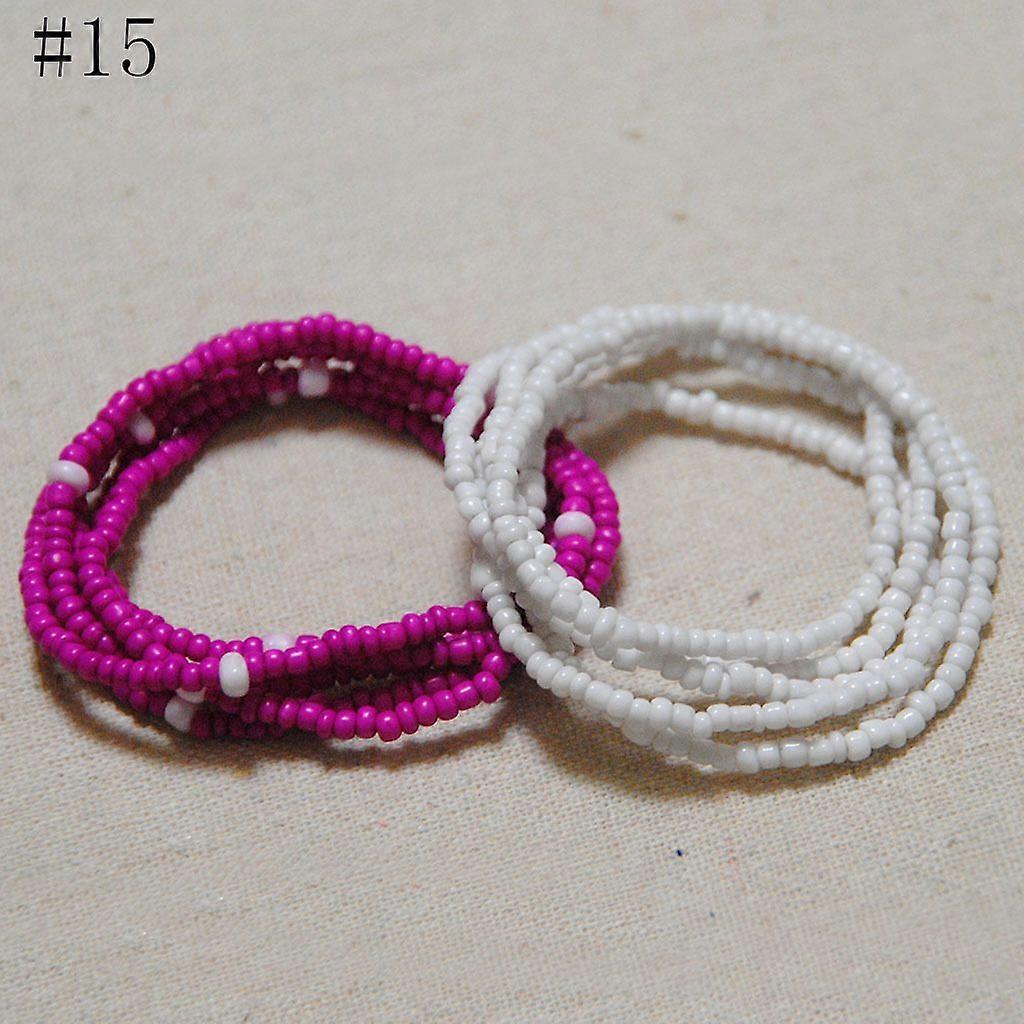 Decorated with simple double-layer handmade beaded body chain versatile