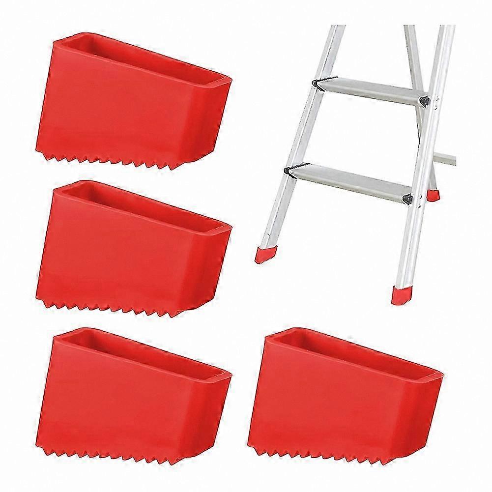 4-Pack Non-Slip Ladder Foot Covers, Durable Rubber Step Pads for Stability and Protection