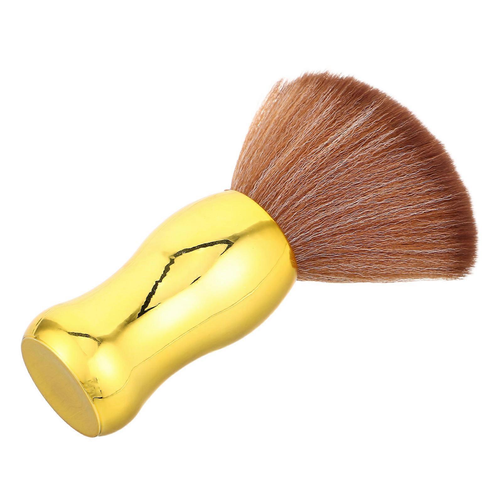 Workspace Tidy Neck Duster Brush For Barbers In Golden Finish Designed For Comfortable Client Experience 5Pcs