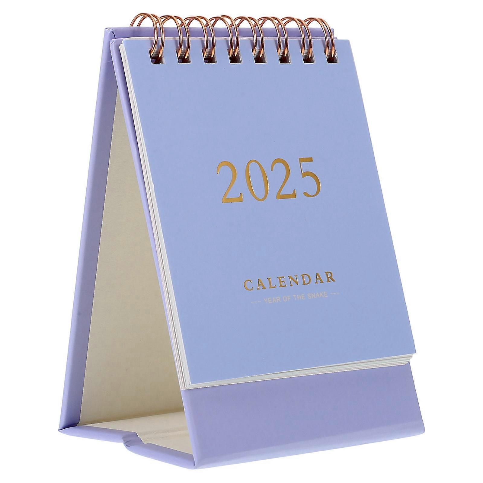 Mini Desk Calendar Desktop for Countdown 4Pcs Spiral Binding
