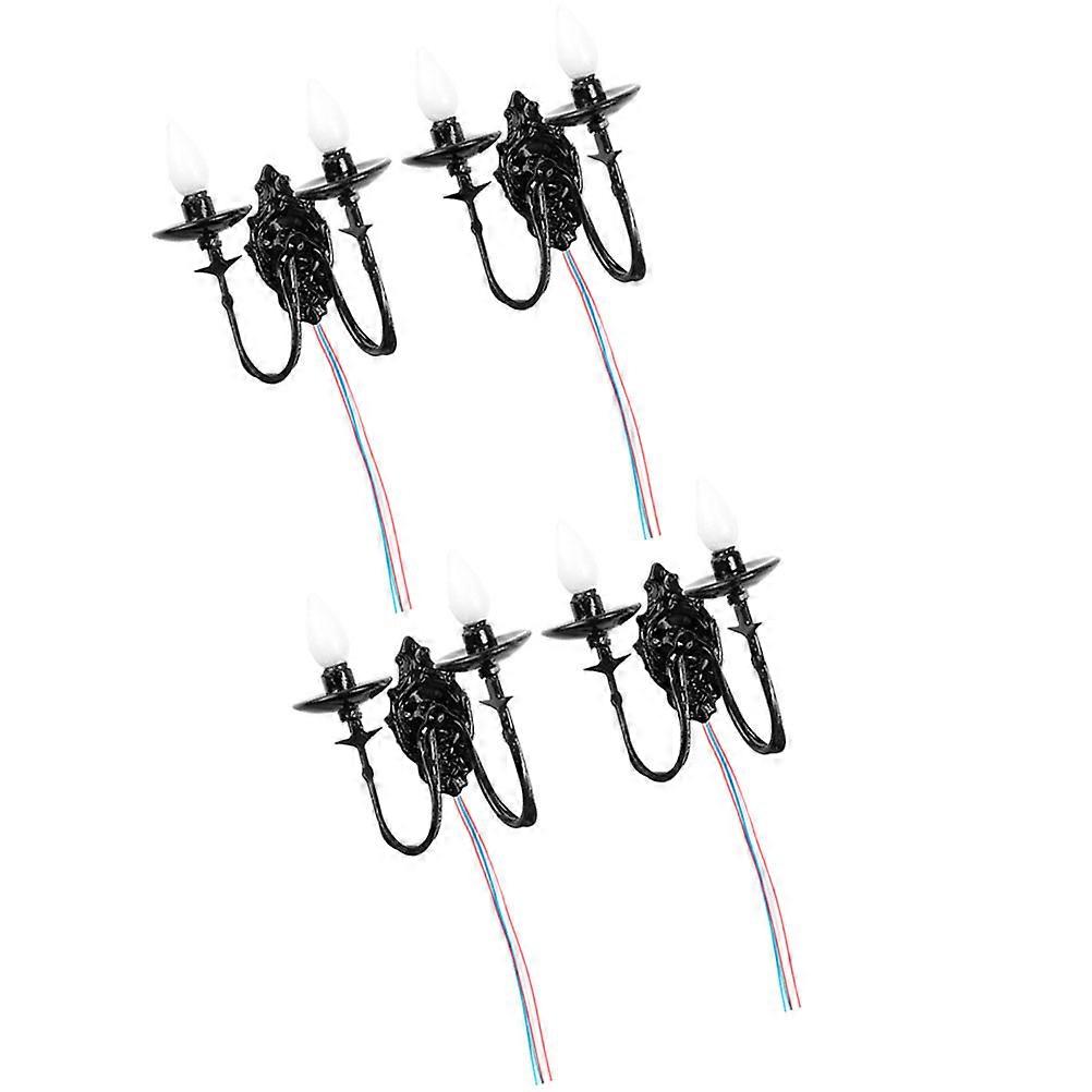 Micro Landscaping Lamp Decor Wall Lamp Model for Sand Table 4Pcs