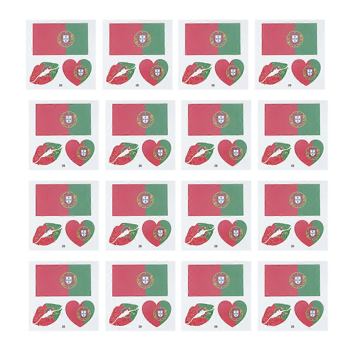 Temporary National Flag Stickers for Kids Use 50 Sheets Waterproof