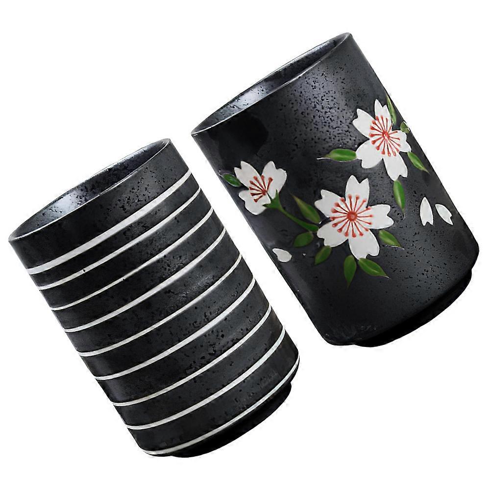 Retro Style Cup Ceramic Tea Cup for Home 6Pcs Kitchen Tea Mug