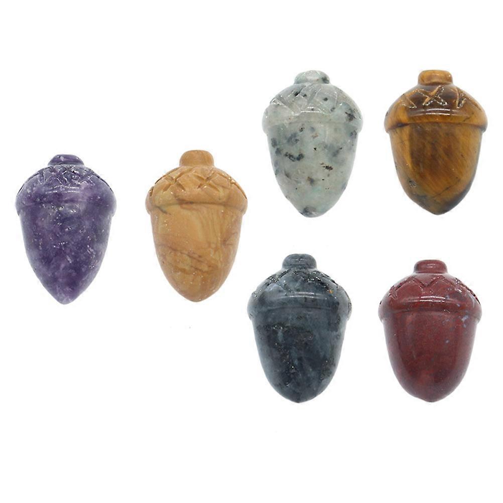 Pine Cone Statue Mini Fruit Figurine for Decoration 12Pcs