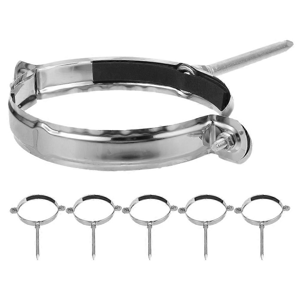 6Pcs Pipe Clamps For Chimney Vent Pipe Durable Mounting Hardware Suitable For DIY Enthusiasts And Professionals