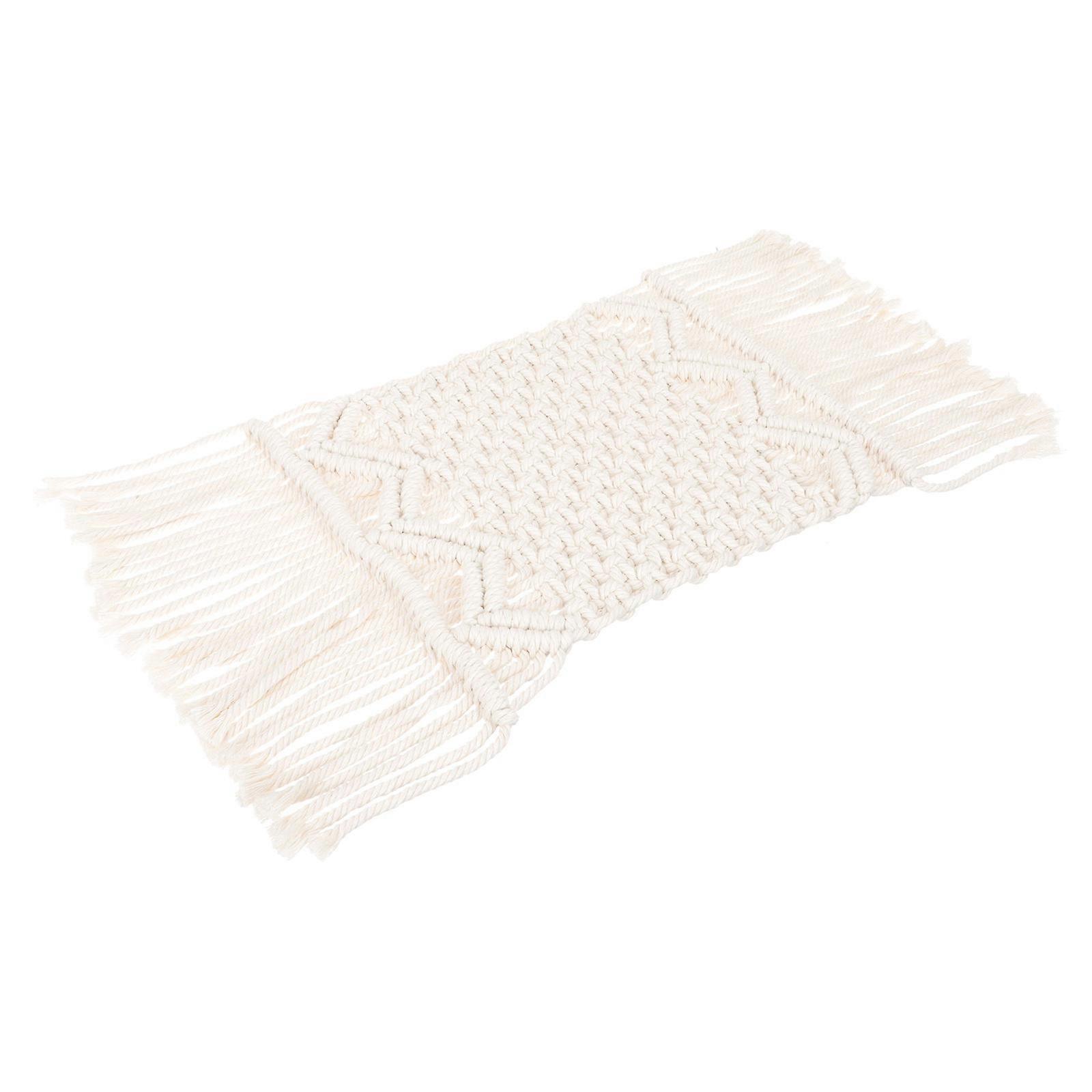 Tassel Design Tablecloth Nordic Style Table Runner 4Pcs for Dining