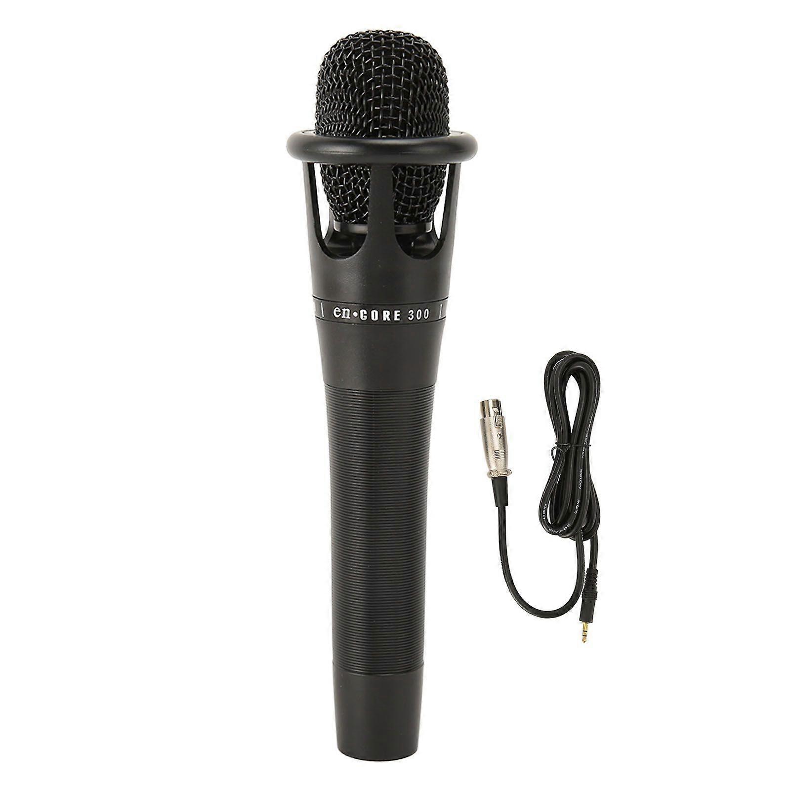 Condenser Microphone Handheld Wired Microphone Noise Reduction Shielding Effect 3.5mm Microphone for Karaoke