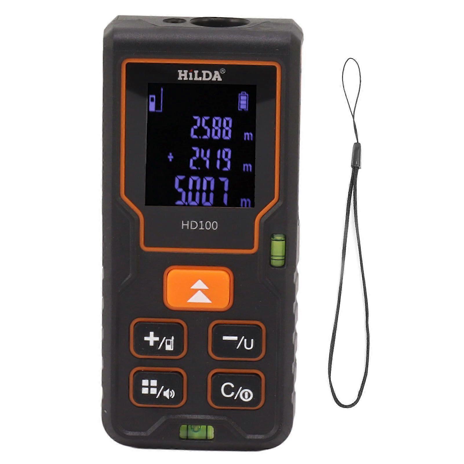 Laser Distance Meter High Accuracy Portable Handheld Rangefinder for Engineering Construction Woodworking 100m/328.1ftft