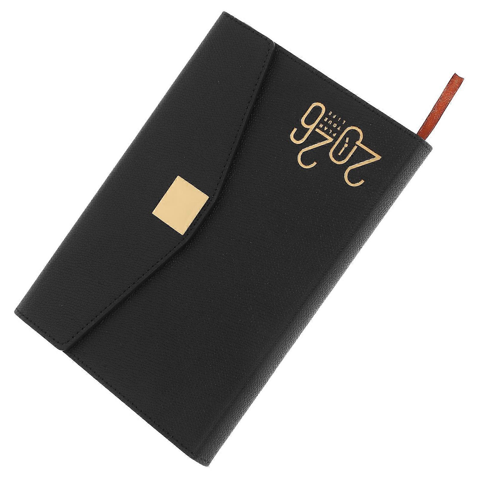 Black Daily Planner 3Pcs with Thick Paper for Efficient Daily Planning