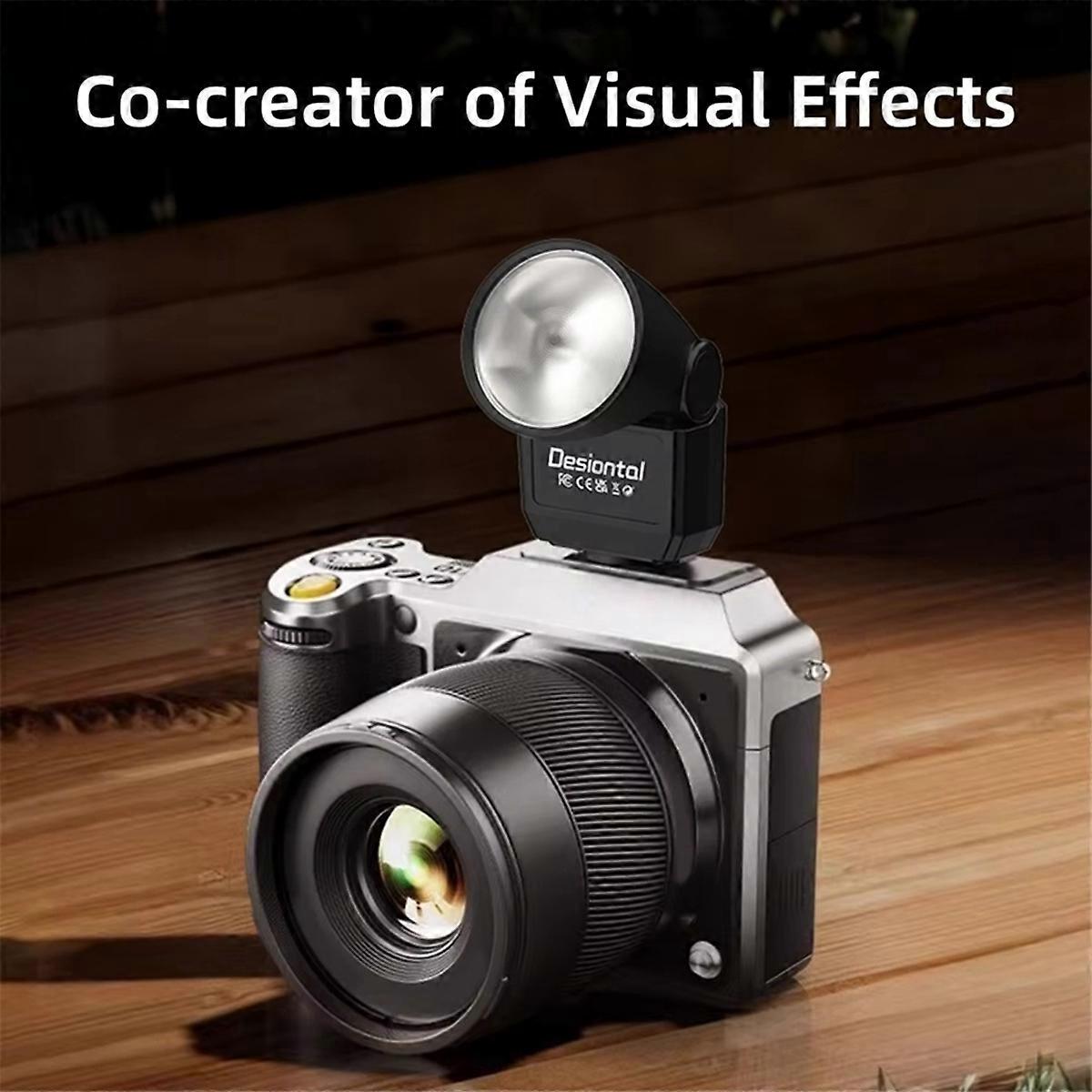  F02 Mini Flash Hot Shoe Mount Charging 6500K Fill Light