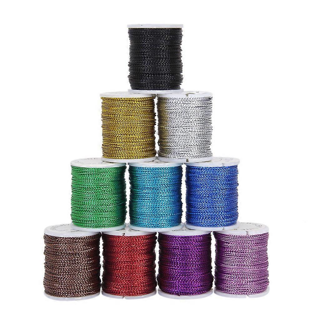 0.5mm Beading Cord Jewelry String for Bracelet Making 3Pcs Assorted