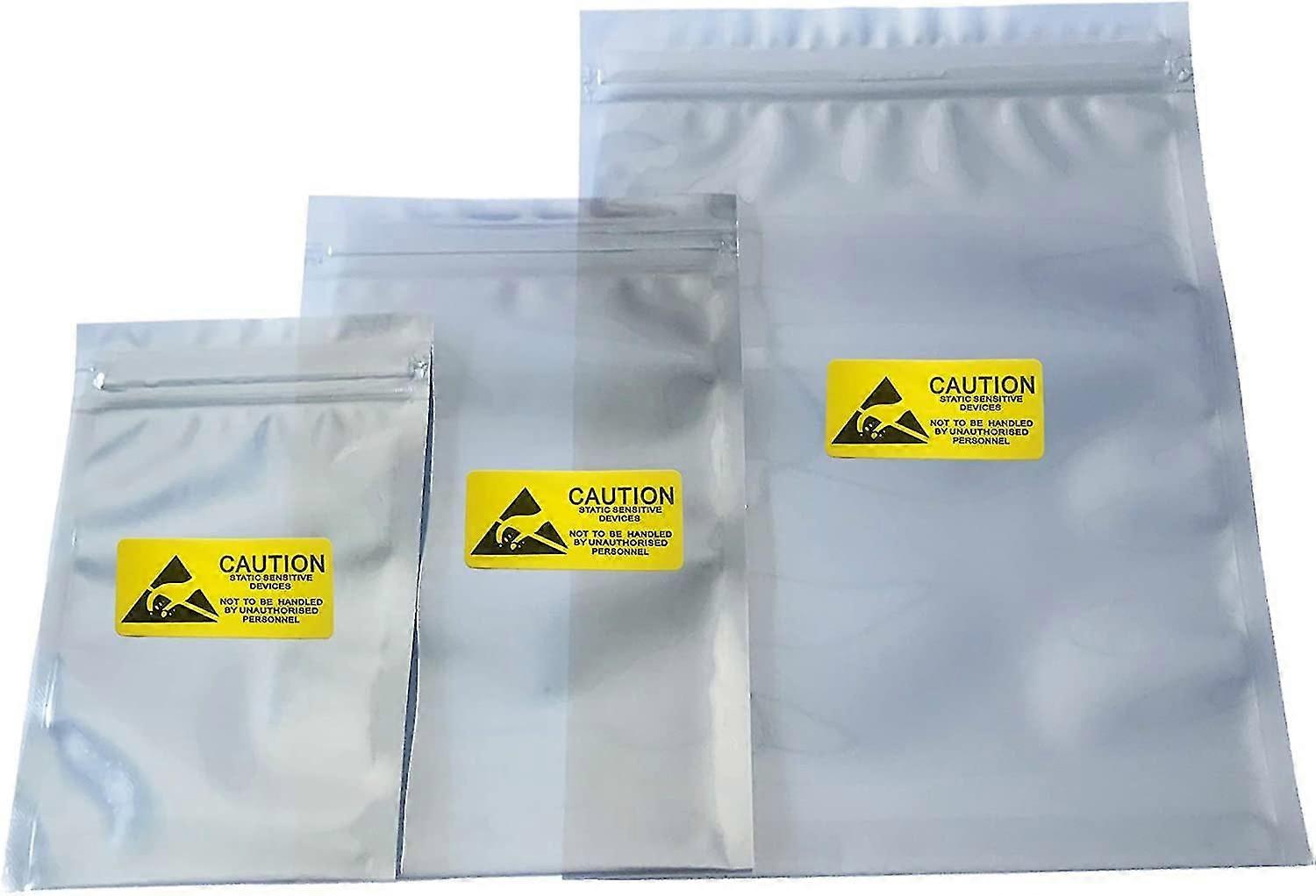 Antistatic Bags,premium Esd Bags,120pcs Mixed Sizes Anti Static Resealable Bags For 3.5 Hard Drive, 2.5 Solid State Drive With Labels, Esd Shielding B
