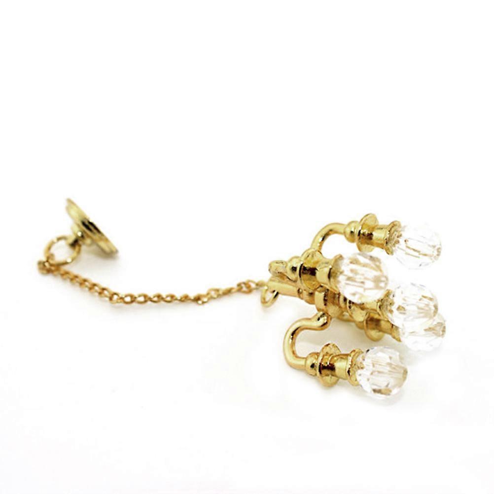 Mini Chandelier Decoration for Simulation Light Toy Golden