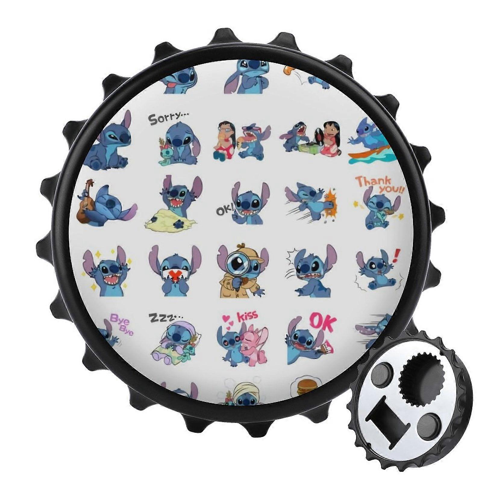 Stitch Bottle Opener Magnetic with Fridge Magnets Sticker Unique Gift Idea for Camper Lovers Cool Gadgets Outdoor Picnic Home Using