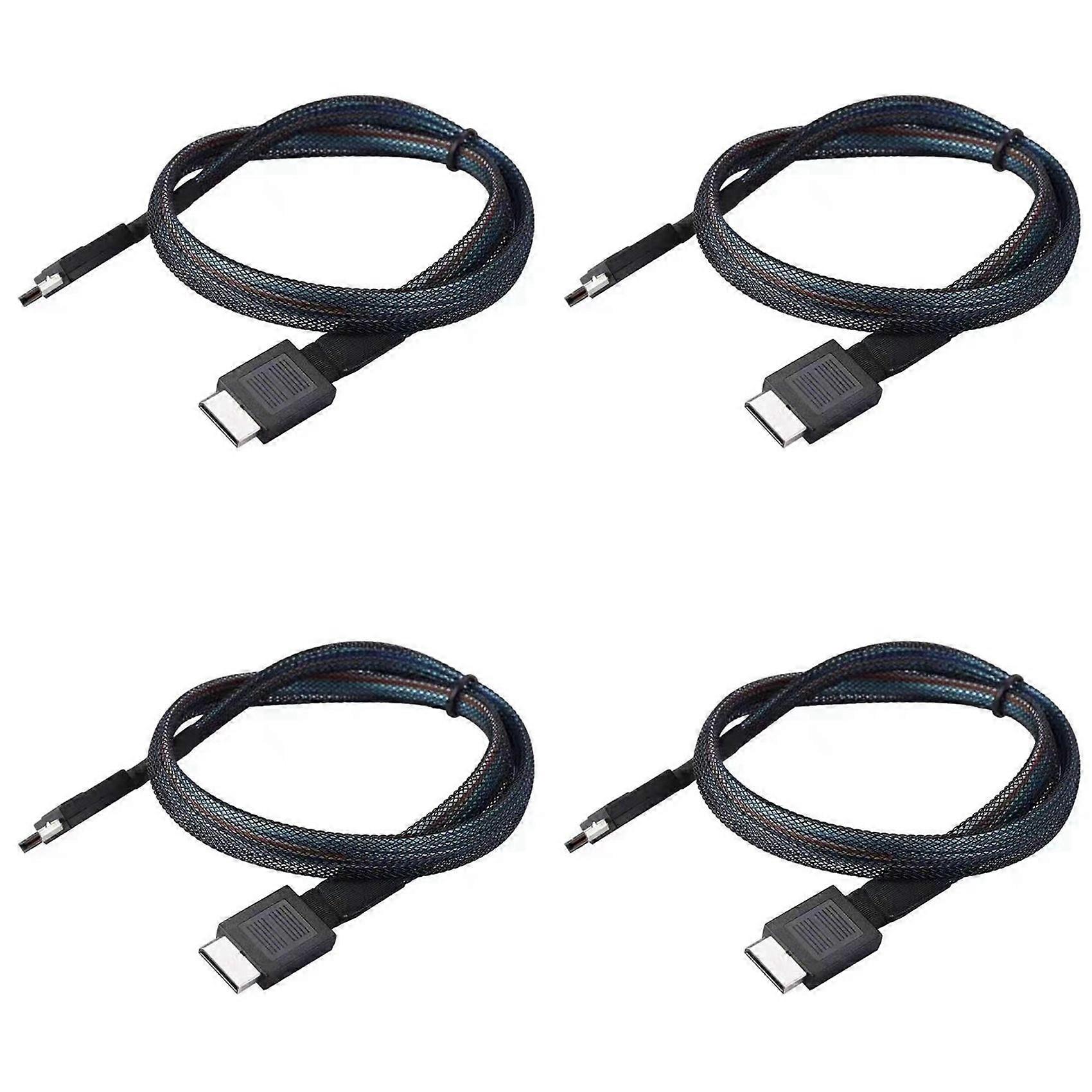 4X Mini Sas Server Multi-Function Convenient Hard Disk Cable Oculink SFF-8611 Pcie4.0 Array Card Connection Cable