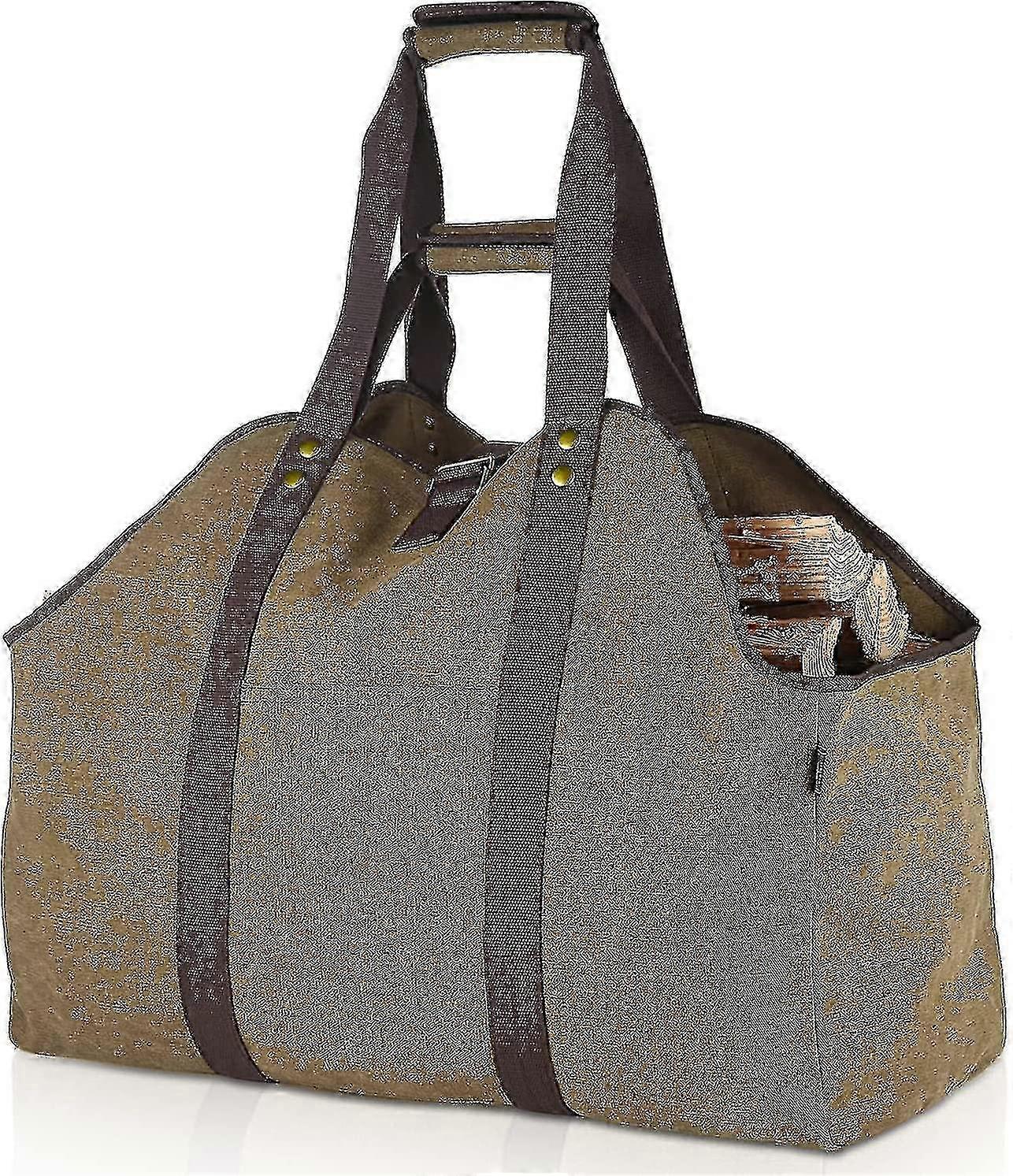 Improved Firewood Carrier - Extra Large Log Basket with Strong Firewood Bag for Carrying Needs