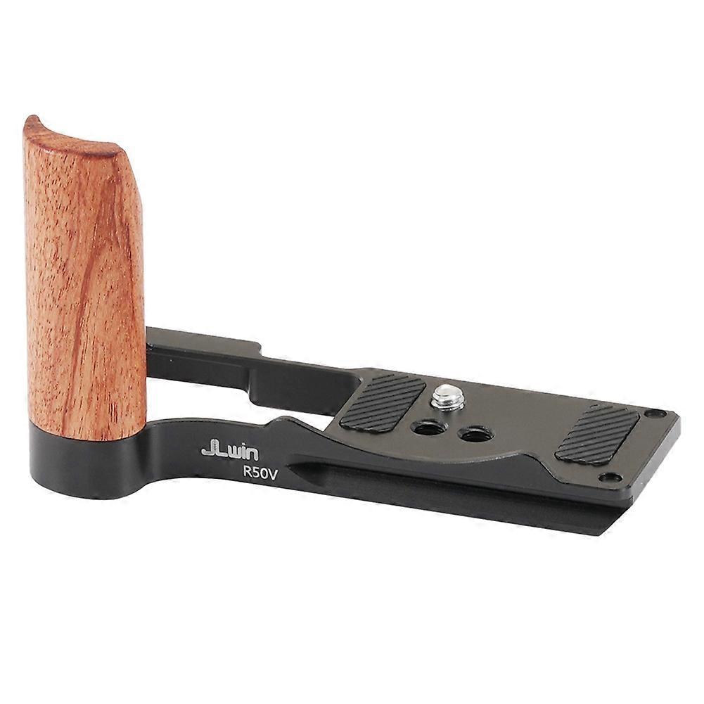 JLWIN L-Shape Side Handle Hand Grip Quick Release Base Plate for Canon R50V Mirrorless Camera with 1/4"-20 Mounts