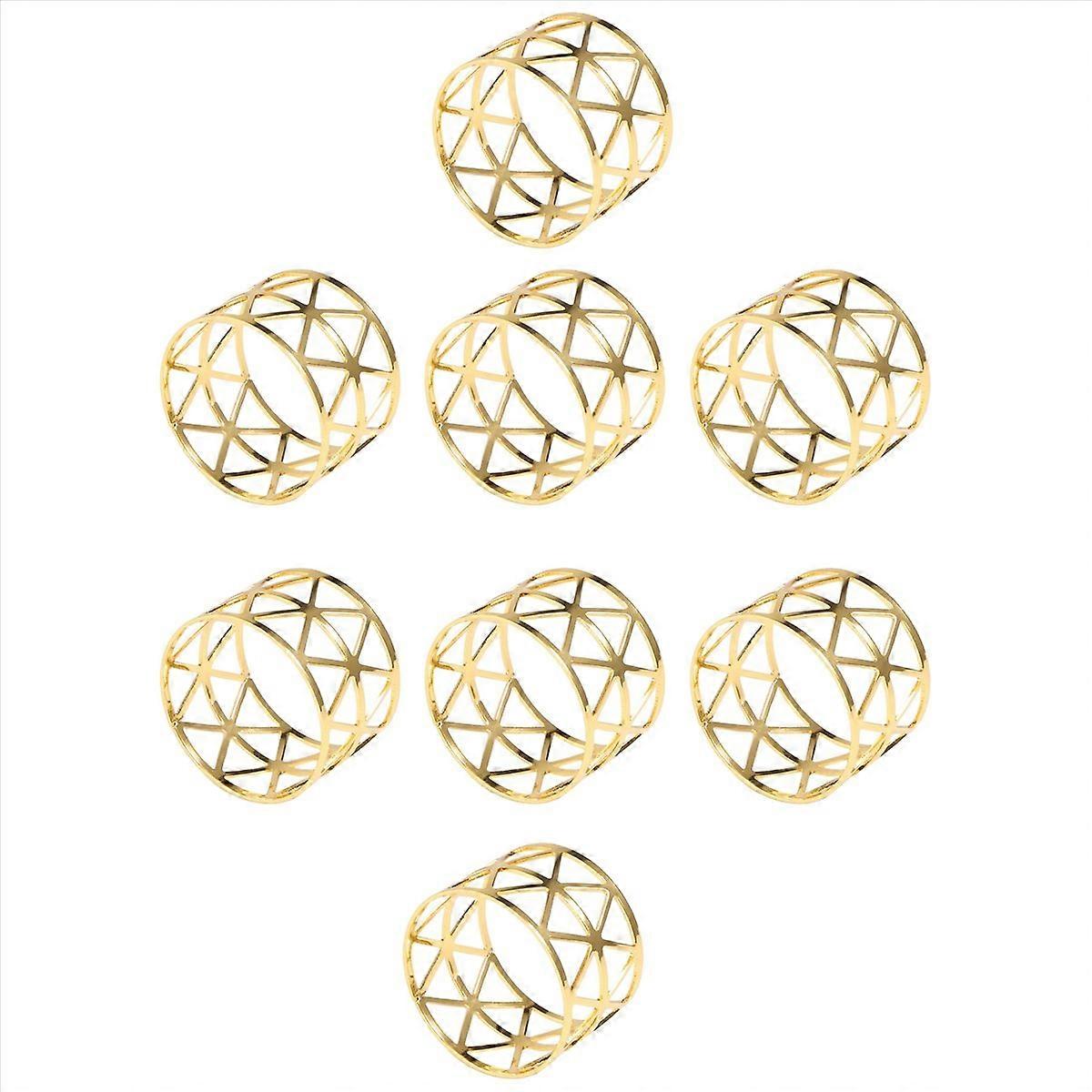 8 Pcs of Round Mesh Napkin Ring Holder,for Casual or formal Occasions