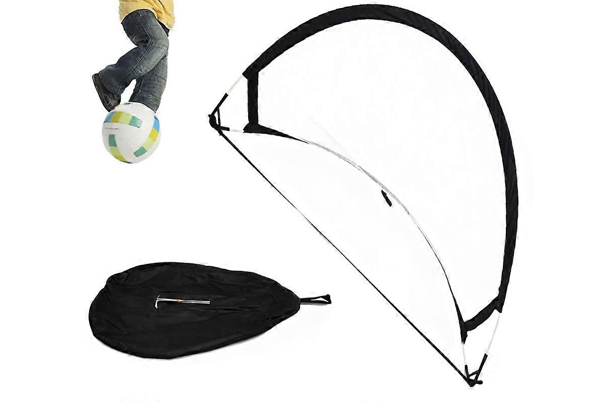 Portable Pop Up Soccer Goal Set with 3 Ground Pegs and Storage Bag -Blue