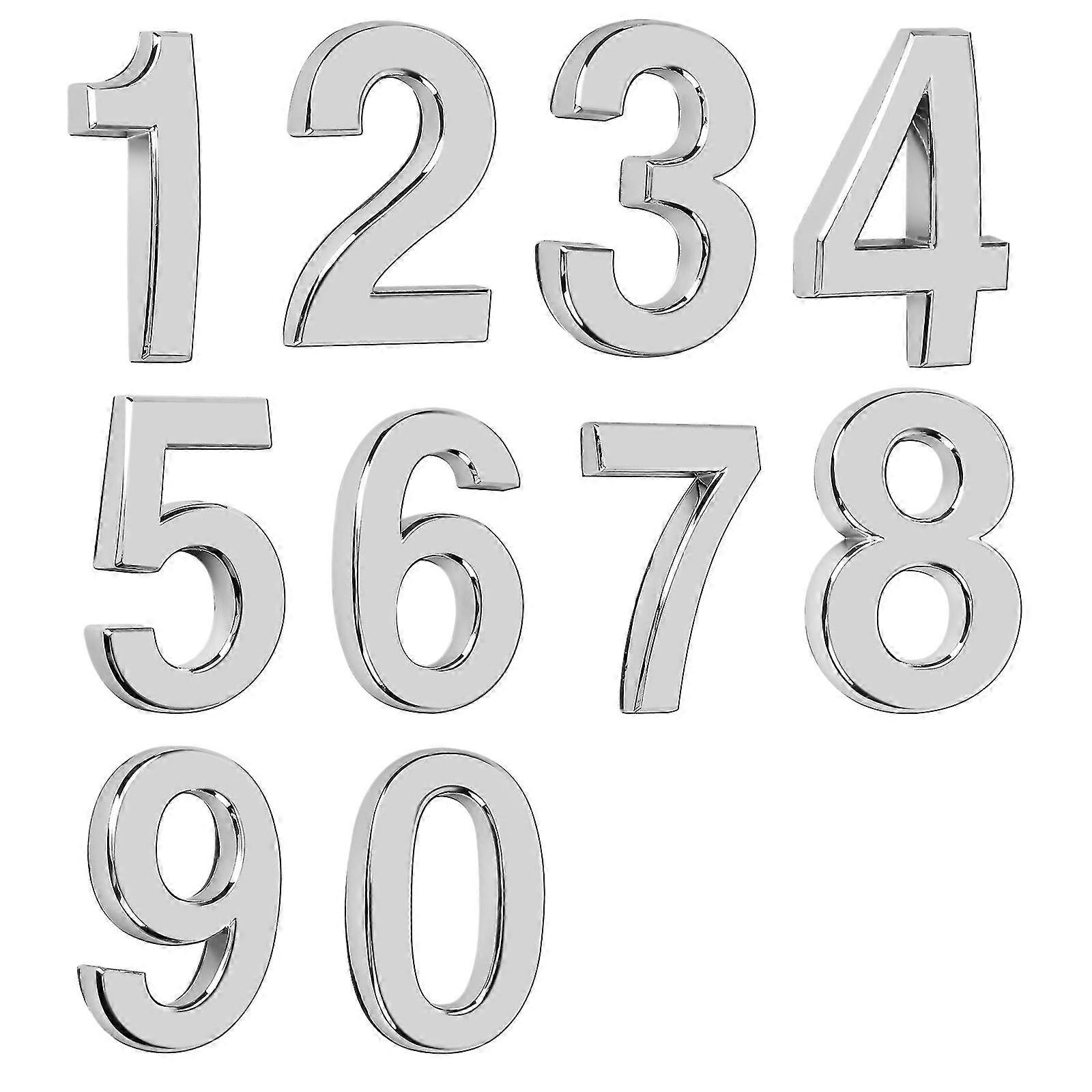 25-26 10pcs Mailbox Number 3d Self Adhesive House Numbers Waterproof Mailbox Signage