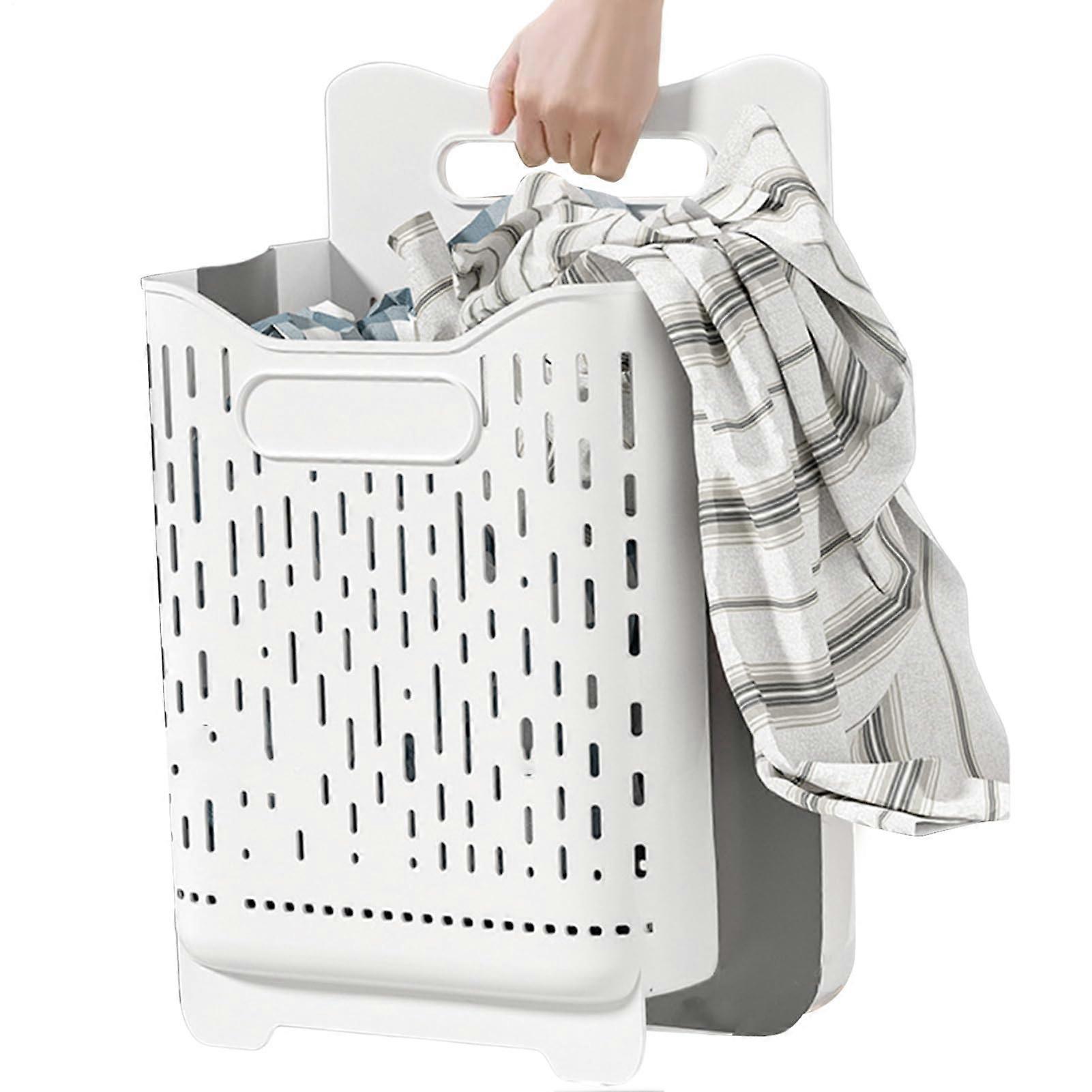 Hangable Laundry Hamper Waterproof Foldable Laundry Bin With Drain Hole Wall Hanging Bag For Delicates Underwear