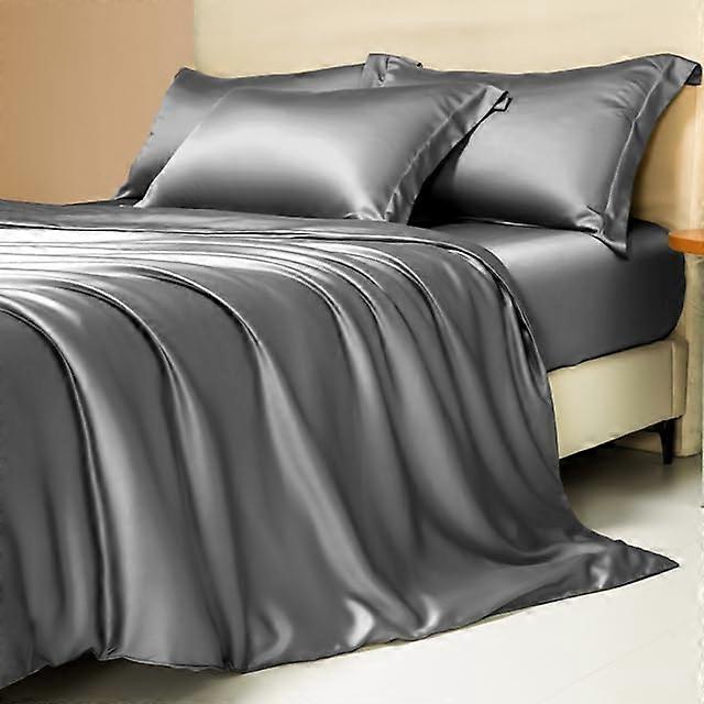 Egyptian Cotton Bed Sheet Set With Fitted Sheet And Flat Sheet, 1000 Thread Count, 4/6Piece, Sliky Bedding Sets