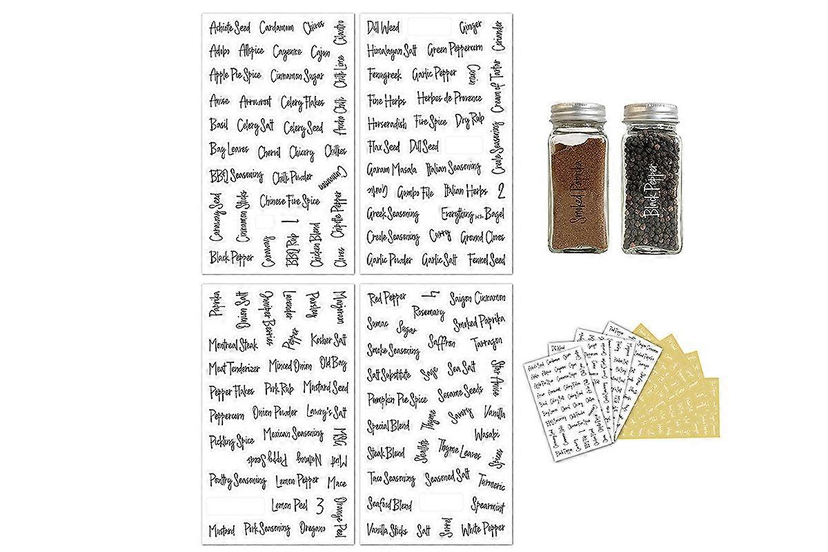 145 Spice Labels Stickers for Kitchen Spice Rack Organization