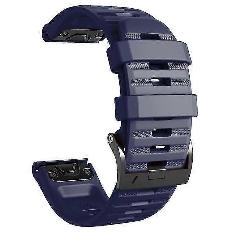 26mm black buckle strap for Garmin 5X Plus, horizontal stripes design