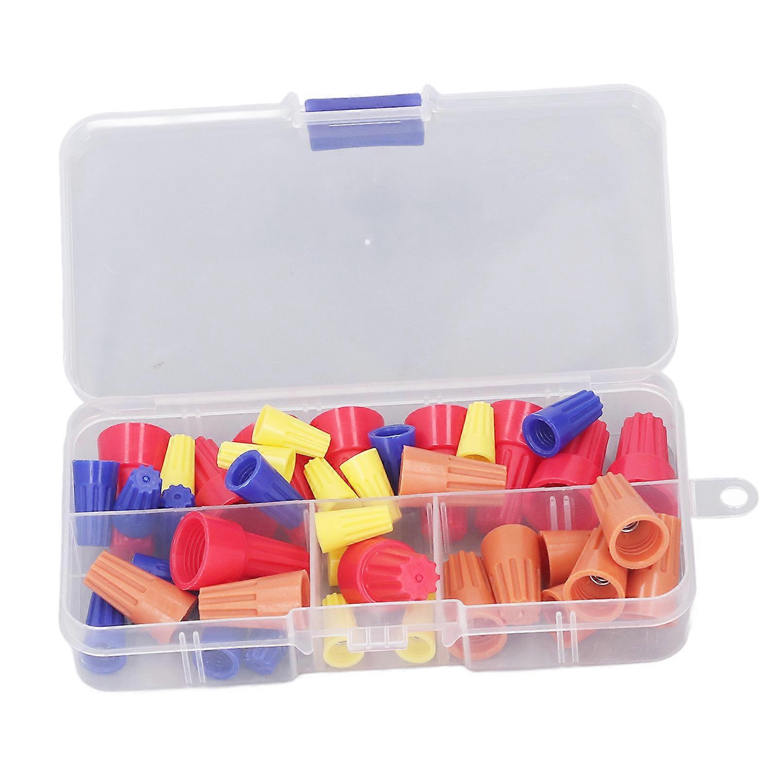 40Pcs Twist Wire Connector Electrical Wire Cap Connector Nut 4 Types Closed End Screw On Terminal Assortment