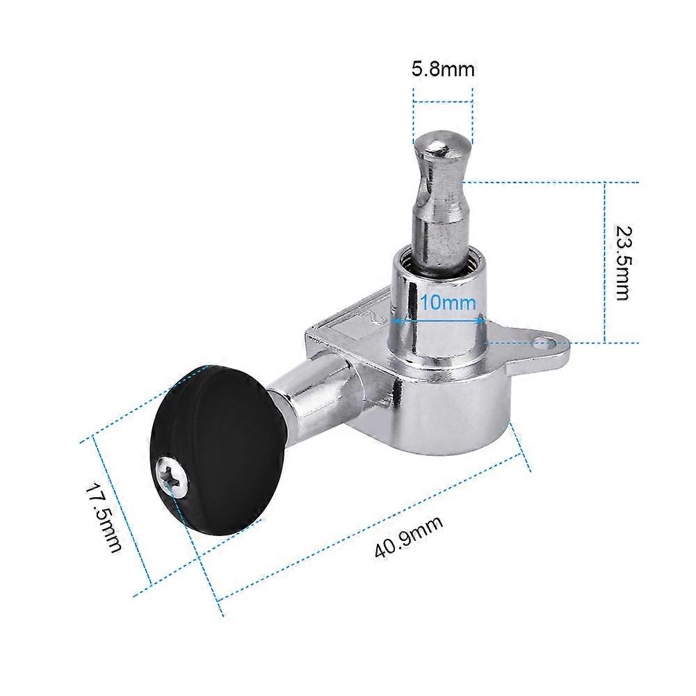 2L2R Ukulele String Tuning Pegs Locking Tuners Zinc Alloy Machine Heads Silver Balck