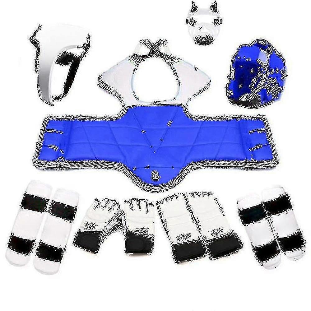 テコンドー5点セットテコンドー保護具ヘルメットアーマーキックボクシングボクシンググローブテコンドー装備ヘッドプロテクター-3