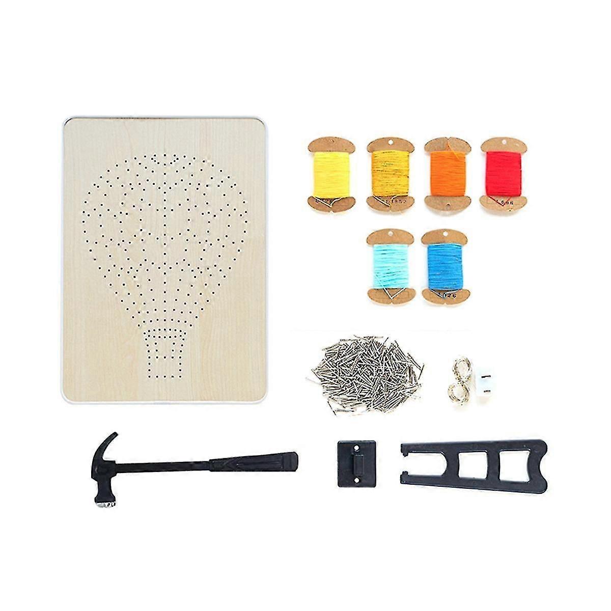 String Art Kit ja Led Light Crafts Kit aikuisille ja lapsille DIY-merkkijonotaidetta kaikella tarvittavalla liitännällä