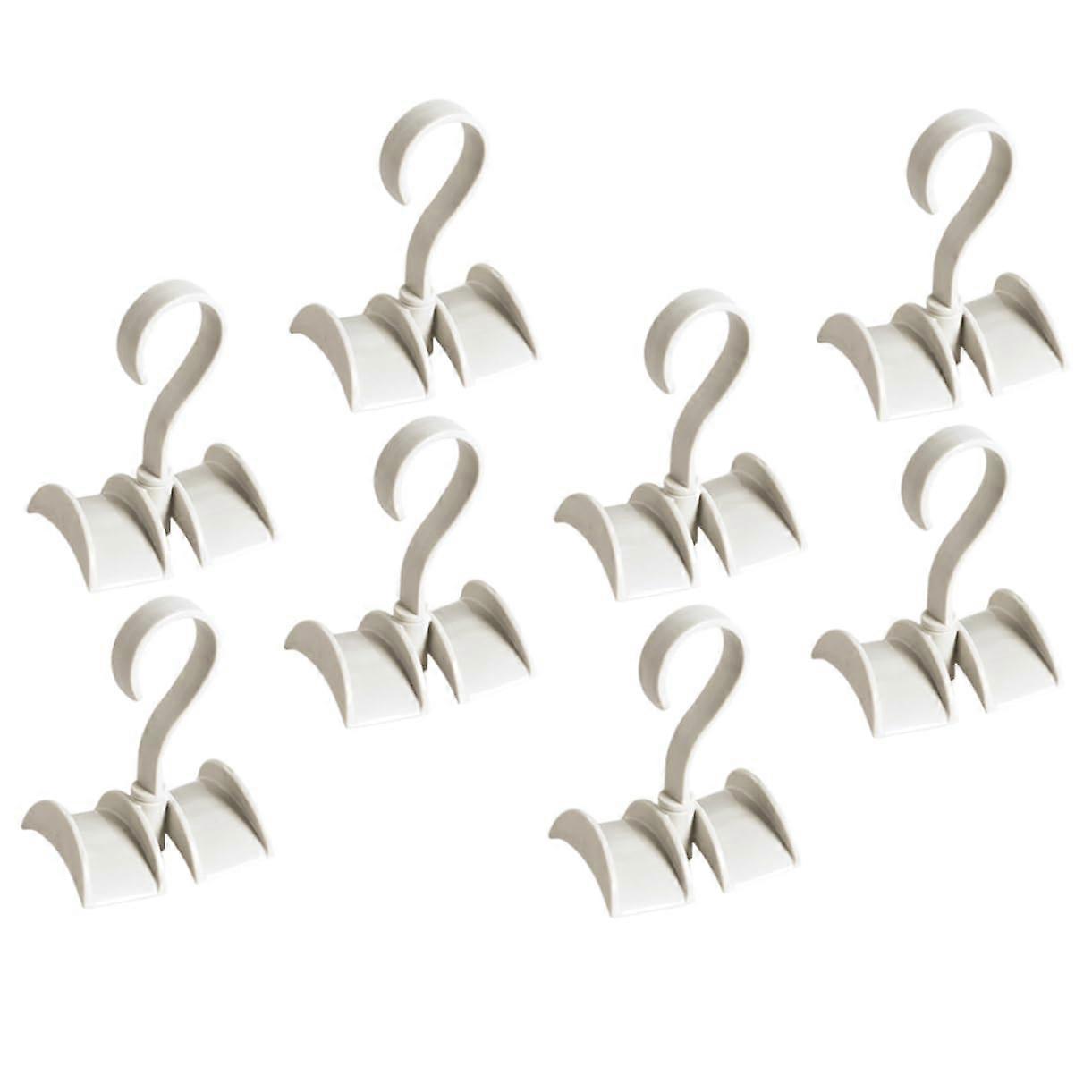 Rotating Wardrobe Rails EightPiece Over Door Hooks SpaceSaving Closet Hooks For Coats And Purses