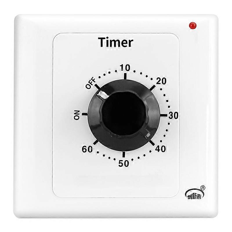 Timer switch, AC 220V 15A intelligent mechanical countdown timer socket switch, 86 panel.