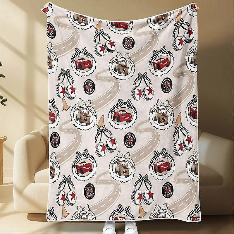 Cars Cartoon Blanket, Super Soft Flannel Fleece Throw, Cozy Lightweight Plush for Sofa Couch Bed Travel, Multiple Sizes Available