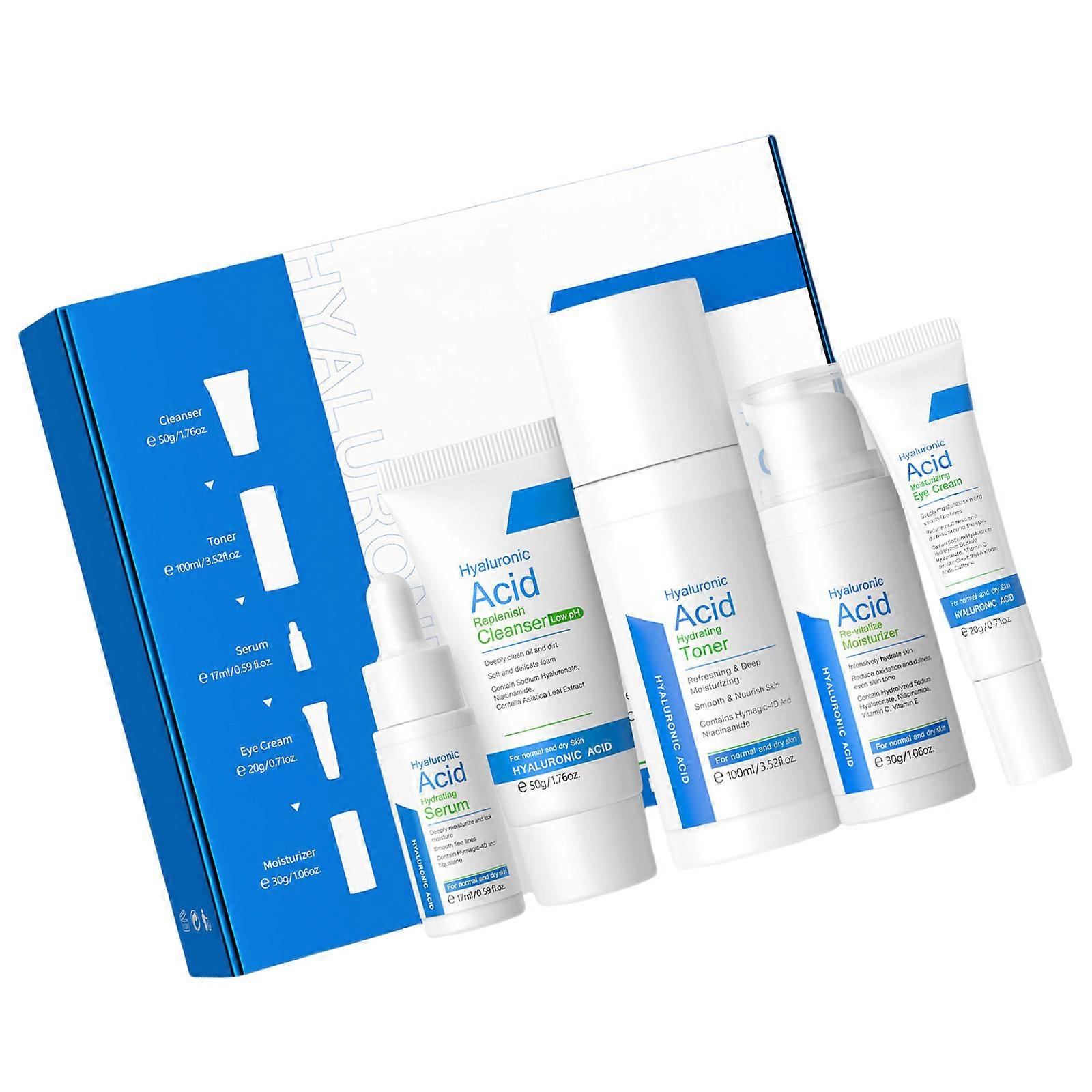 5 Pcs Hydrating Skincare Set Skincare Present Set Moisturizing Skincare Routine Set with Cleanser Toner Face Care Set Multicolor