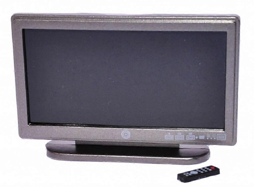 دمى البيت الحديث تلفزيون بشاشة عريضة والتلفزيون & التحكم عن بعد 1:12 مقياس