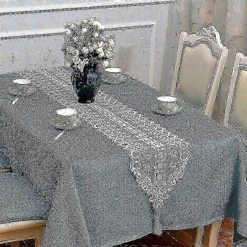 Elegant Lace Table Runner Tassel Rectangular Table Cover For Home Banquets Wedding w