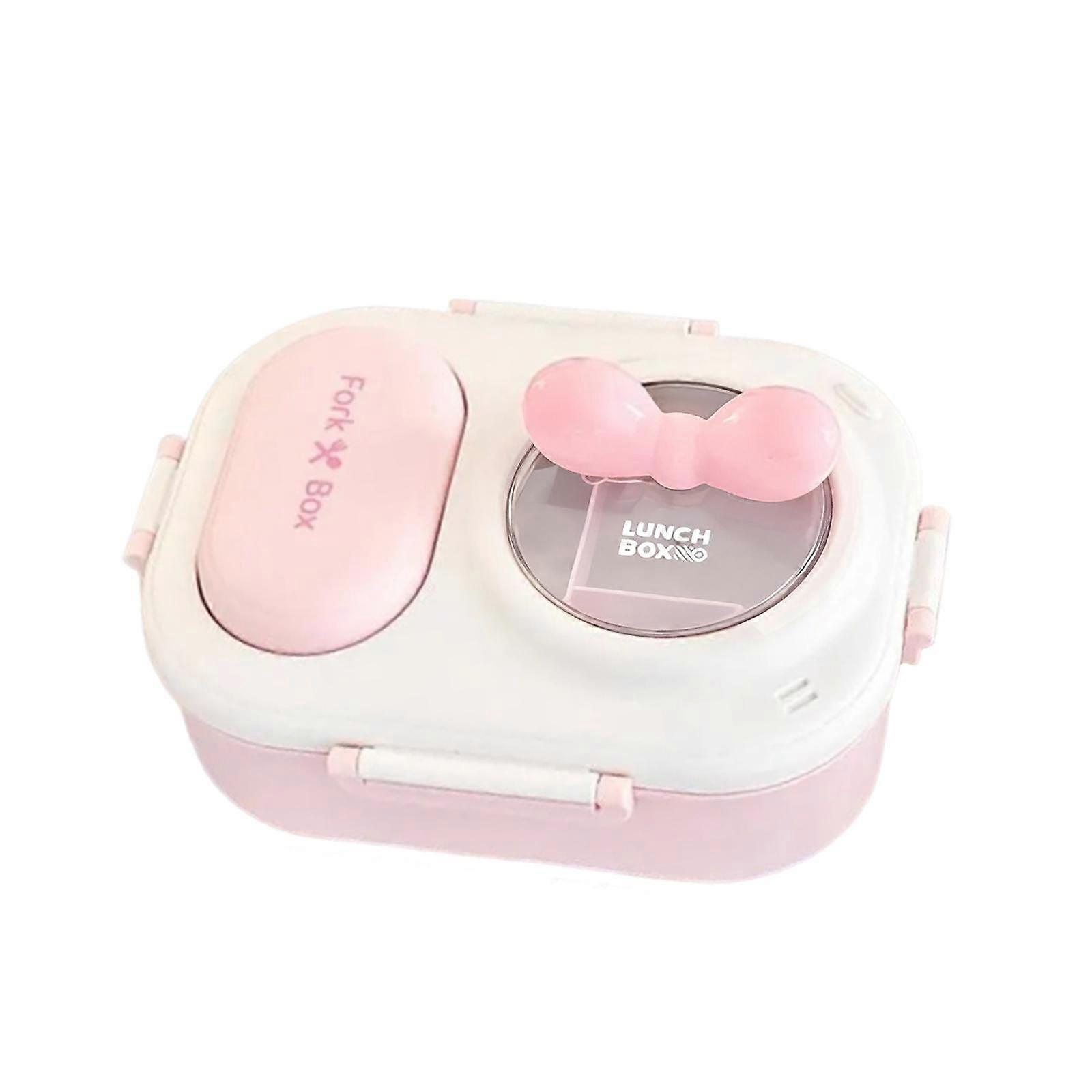 3 Compartment Lunch Box Bento Box Snap Lid Leakproof Adorable Lunch Container