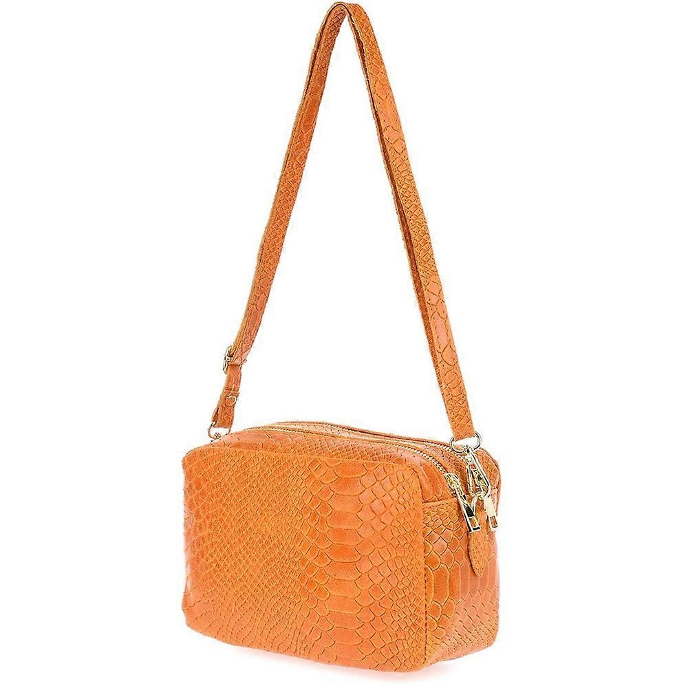Handbags Vera Pelle krap12orange