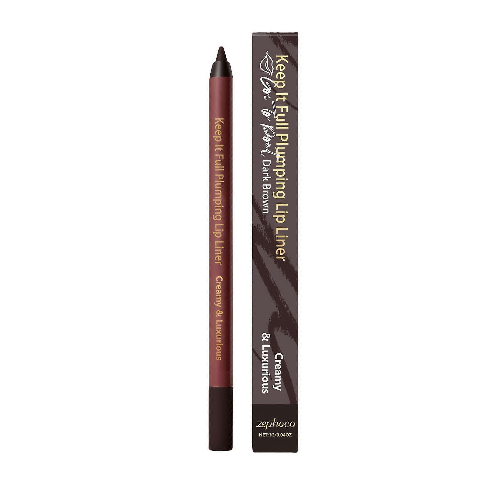 Zephoco Deep Brown Lip Liner is versatile, naturally pigmented, and smudge-proof, perfect for outlining the lips.