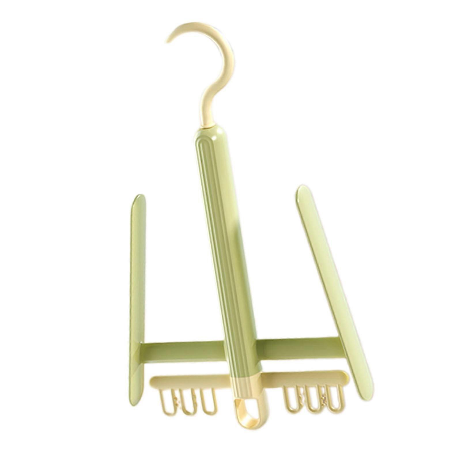 Rotatable Shoe Drying Rack with Clips Vertical Space Saver for Bathroom Bedroom Balcony Green