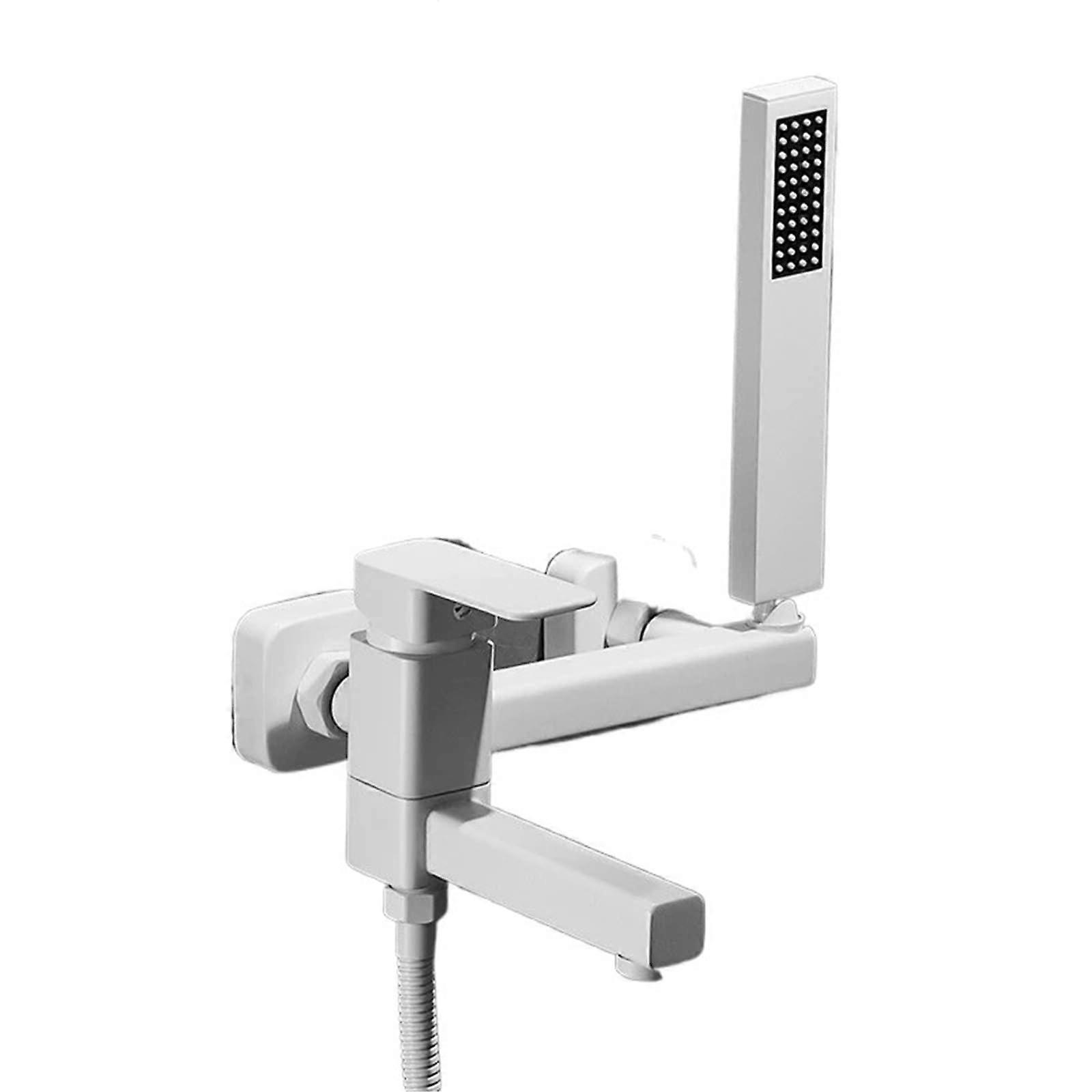 Black Wall Mounted Bathtub Shower Faucet Set with Rotatable Spout Bidet Mixer Tap Brass Style 5